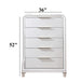 Bedroom Chest With 5 Drawers Storage Furniture - White Home Essentials