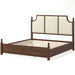 Farmhouse Platform Bed Frame & Tall Upholstered Headboard Home Essentials