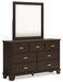 Covetown - Dresser And Mirror - Dark Brown Signature Design by Ashley®