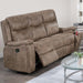 1 Piece Manual Motion Sofa Console Loveseat With Plush Back Cushion And Hidden Cup Holder - Auburn Home Essentials