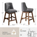 Upholstered Swivel Bar Stool Home Essentials