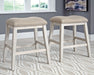 Skempton - Upholstered Stool (Set of 2) - White Signature Design by Ashley®