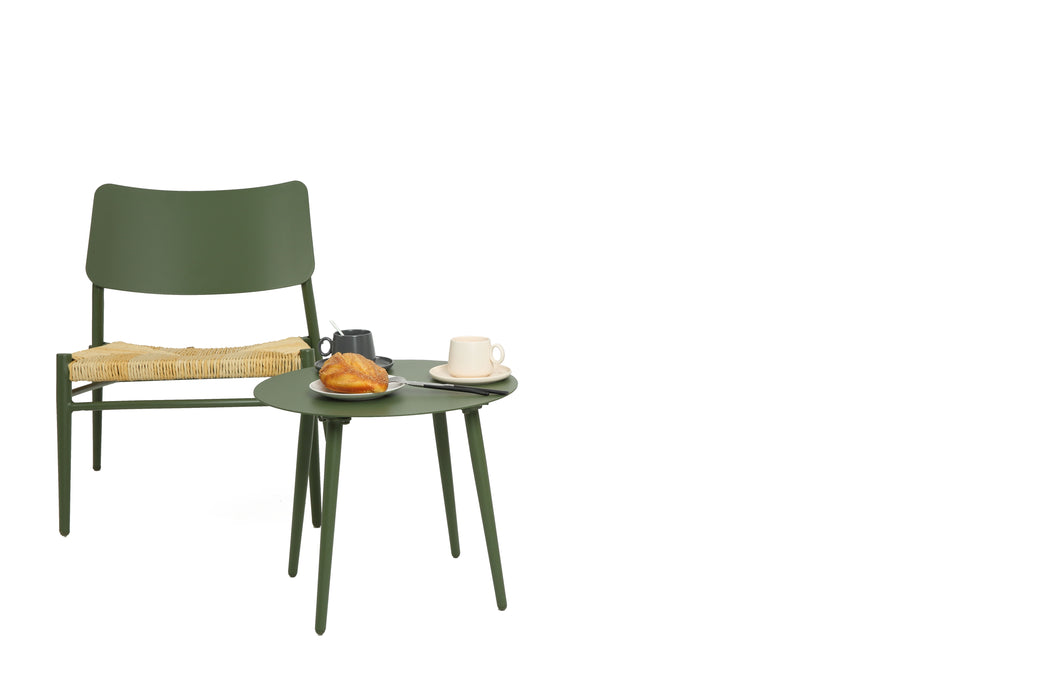 Aluminium 3 Piece Patio Set Bistro Table And Chairs Set, Backyard, Garden, Living Room, Green