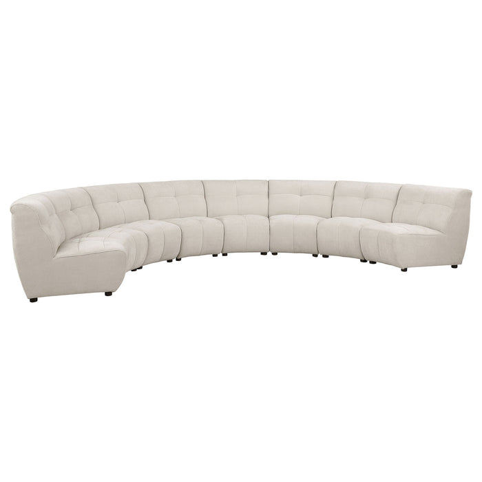 Sycamore - 8 Piece Upholstered Sectional Sofa With Curved Design - Ivory Furniture Max