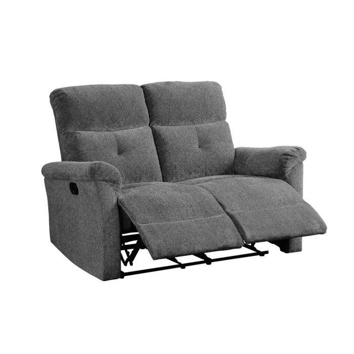 Treyton - Motion Loveseat - Gray Chenille ACME
