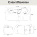Curved 2 Person Compress Sofa With Armrests, Includes Pillows Home Essentials