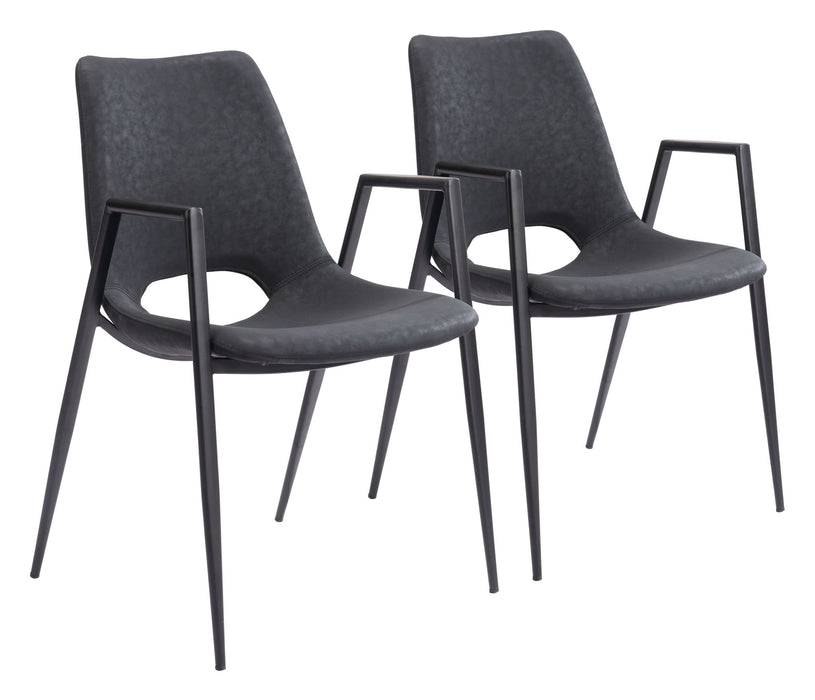 Desi - Dining Chair With Black Legs (Set of 2) Zuo Modern