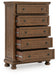 Zackaryn - Five Drawer Chest - Warm Brown Signature Design by Ashley®