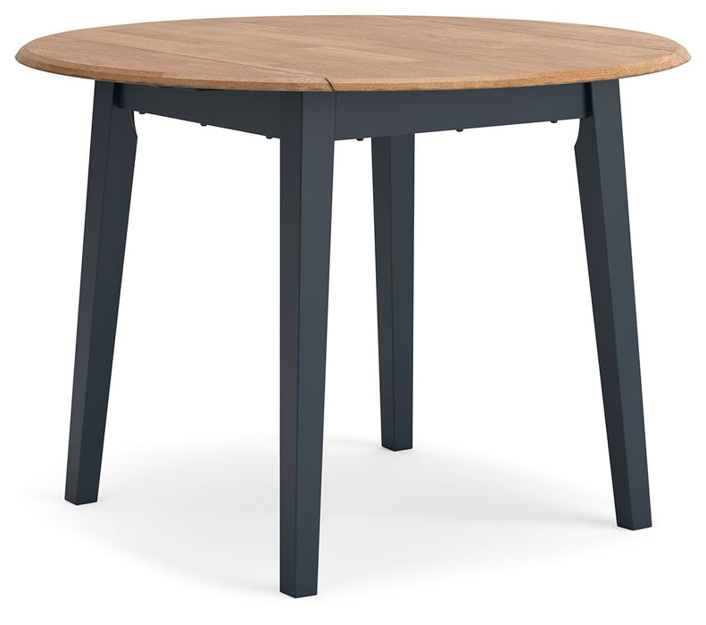 Gesthaven - Round Dining Room Drop Leaf Table Set Signature Design by Ashley®