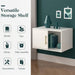 Cube Storage Organizer With Sliding Door Stackable Modular Bookshelf & Storage Cabinet - White Home Essentials