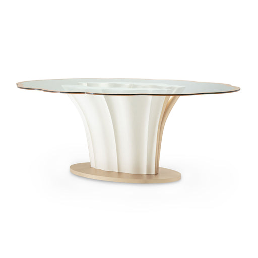London Place - Entry Table - Creamy Pearl Michael Amini