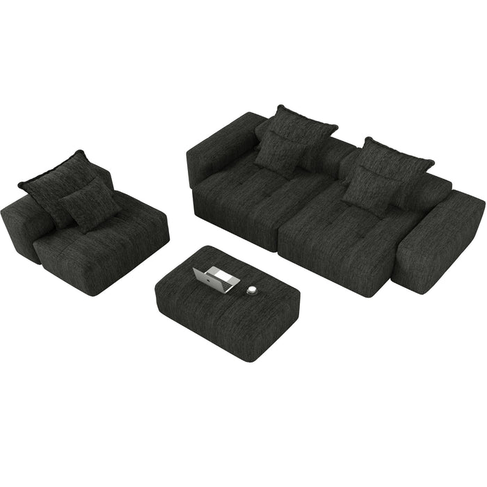 Modern Oversized Diy Combination Modular Sectional Sofa With Pillows