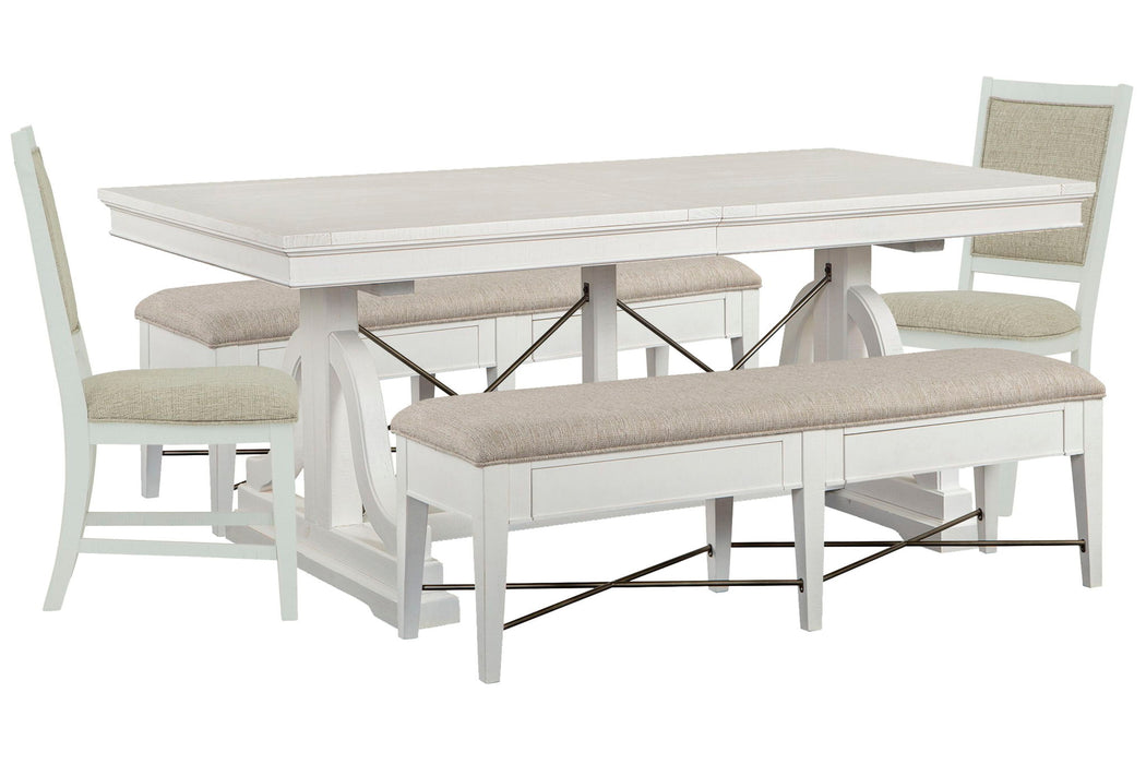 Heron Cove - Extendable Trestle Dining Table Set Magnussen Furniture