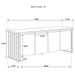 Dreydon - 4 Door TV Stand With Adjustable Shelves And Cable Management - Light Brown Furniture Max