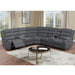 Manual Motion Reclining Loveseat 3 Piece Sectional Set With Console Storage And Cup Holders Home Essentials