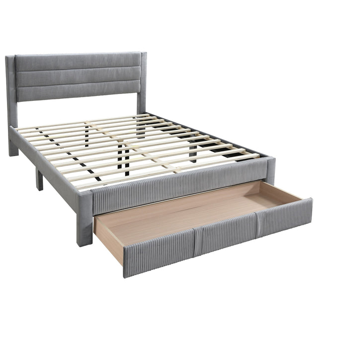 Contemporary Bed With Storage Drawer Home Essentials