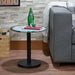 Boli - End Table - Black & Map Glass ACME