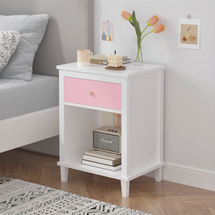 Nightstand With 1 Drawer 1 Shelf
