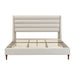 Modern Upholstered Platform Bed With Wave Shaped Headboard Home Essentials