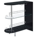 Karinna - 2 Tier Home Bar Table With Shelf - Silver Furniture Max