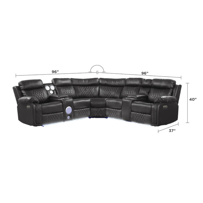 Lacrosse - Power Reclining Sectional Sofa Matrix Furniture Group