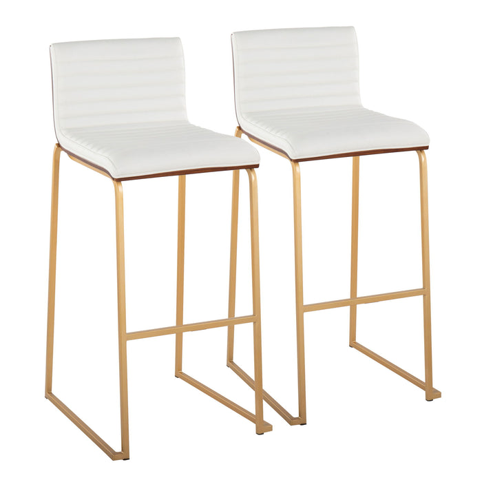 Mason Mara - Contemporary Versatile Desig Fixed Height Barstool (Set of 2) Lumi Source