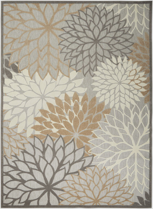 12' X 15' Floral Power Loom Area Rug - Natural