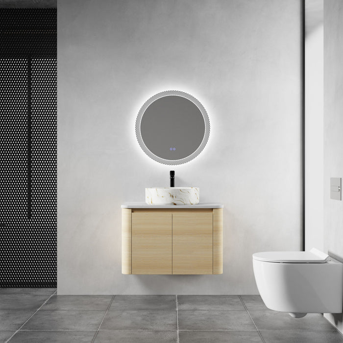 Mounted Bathroom Vanity & Art Sink, Soft Close Door Home Essentials