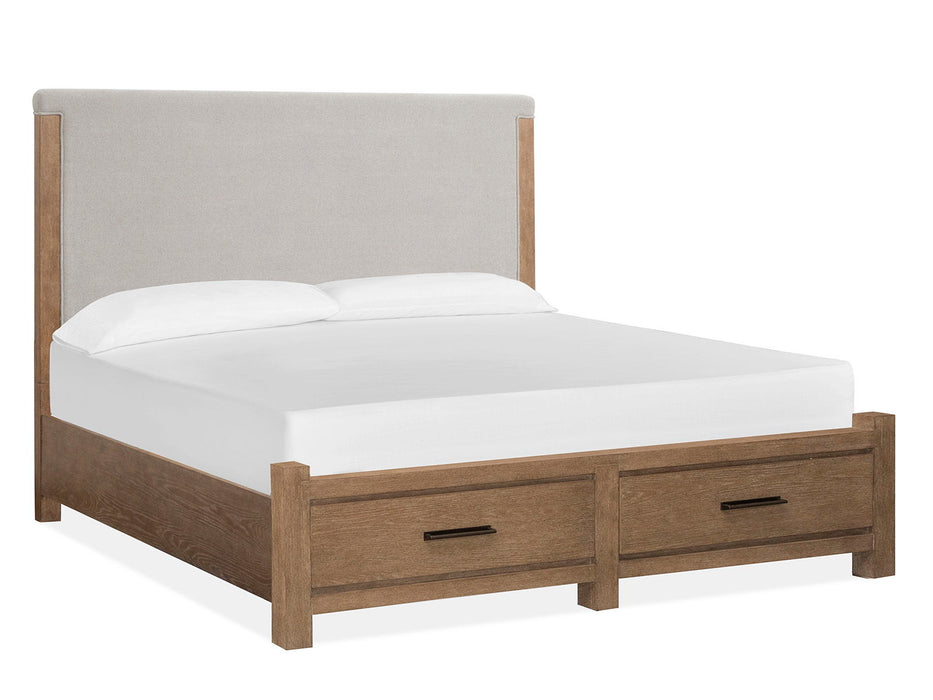 Plum Creek - Upholstered Panel Storage Bed Magnussen Furniture