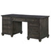 Sutton Place - Executive Desk - Weathered Charcoal Magnussen Furniture
