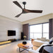 52" Blade Ceiling Fan Without Light, 6 Speed Reversible DC Motor For Living Room, Outdoor Use - Black Daily Nest