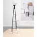 Sentinel - 3 Shelf Frosted Torchiere Floor Lamp With Shelves - Black Furniture Max