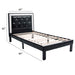 Glamours Style Bed With Diamond Tufted Padded Headboard Home Essentials