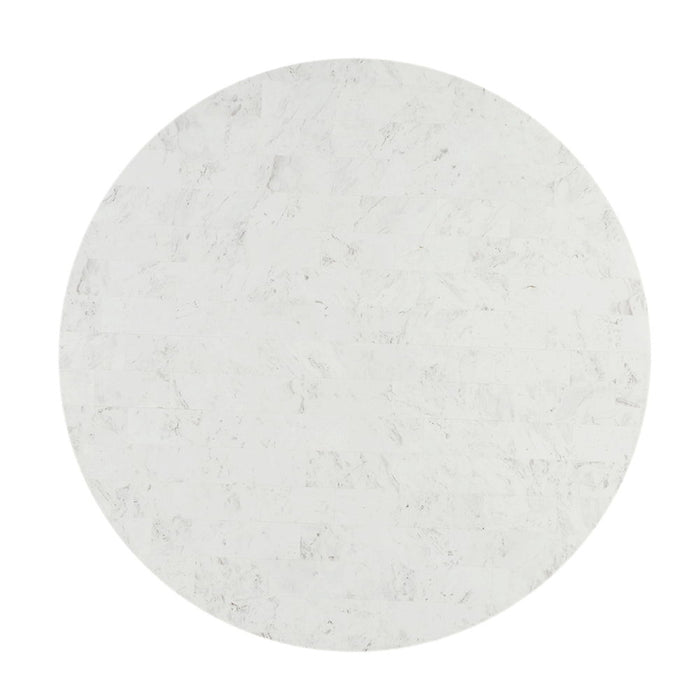 Kala - Round Dining Table With Marble Top - Natural Marble Top & Oak ACME