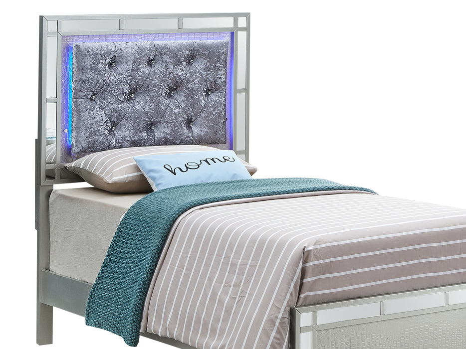 Glory Furniture Madison G6600A - Twin Bed, Silver Champagne