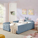Cute Rabbit Ear Upholstered Platform Bed Frame With Safety Rail Home Essentials