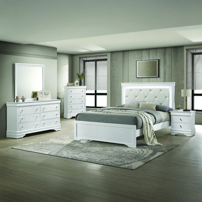 Blaze - Modern Bedroom Set With LED Headboard Matrix Furniture Group
