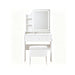 Smart LED Mirror Vanity Set With Storage For Bedrooms - Cream White Home Essentials