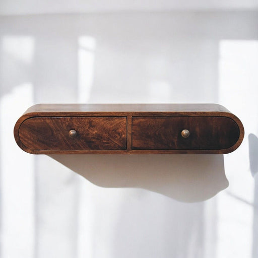 Wall Mounted Console Table - Walnut Artisan Furniture