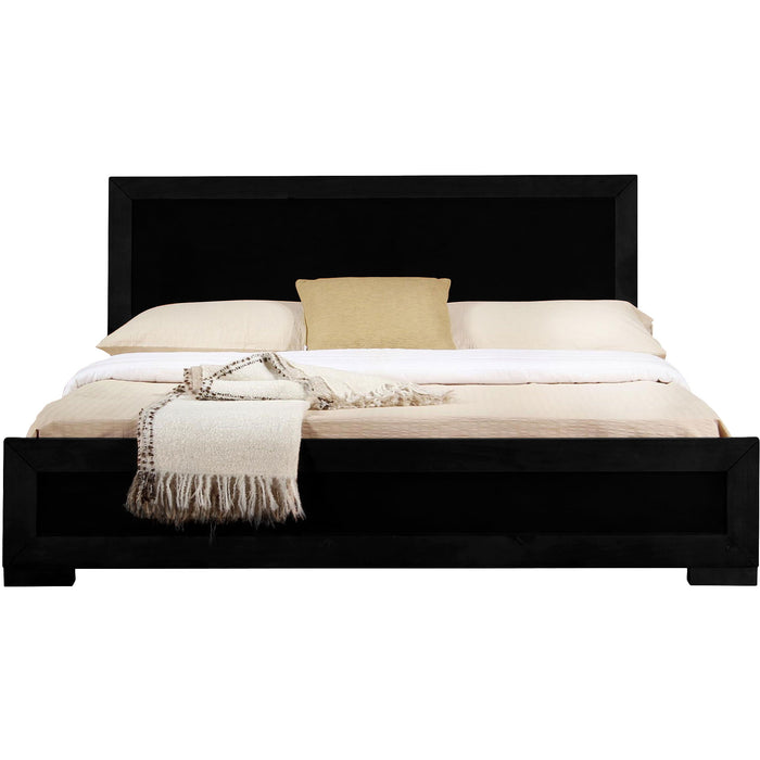 Moma Platform Queen Bed With Two Nightstands - Black Wood