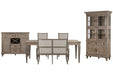 Lancaster - 6 Piece Extendable Rectangular Dining Table Set Magnussen Furniture