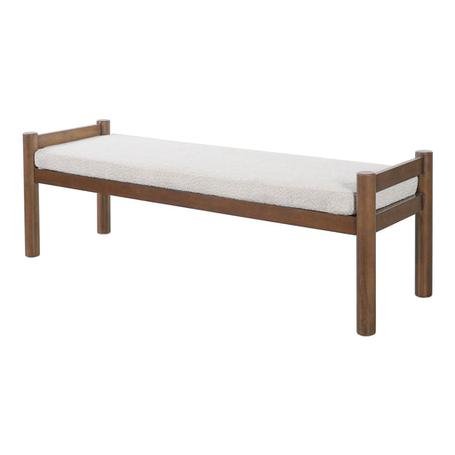 Upholstered Ottoman Bench, Indoor Accent Footrest - Beige Noble House