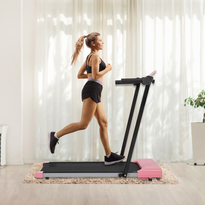 Treadmills For Home, Treadmill With LED For Walking & Running - Pink