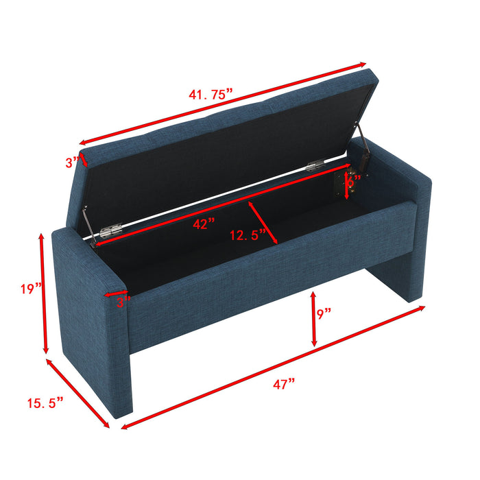 Modern Upholstered Large Bed End Bench With Storage Home Essentials