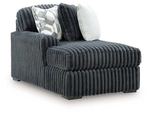 Midnight-Madness - LAF Corner Chaise - Gunmetal Signature Design by Ashley®