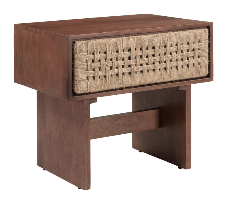 Amaria - Nightstand - Natural / Walnut Zuo Modern