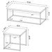 Rosey - 3 Piece Coffee Table Set - Mango Color Furniture Max