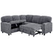 L-Shaped Sofa With Pull Out Sofa Bed With USB Home Essentials