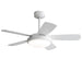 42" Ceiling Fan With 22W LED Light And Remote Control Blades Reversible DC Motor - White Daily Nest
