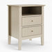 Fluted Nightstand With 2 Drawers Home Essentials